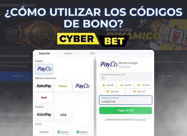 ¿Cómo Utilizar los Códigos de Bonificación de Cyber ​​Bet?