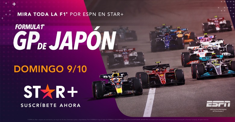 F1 en STAR+: Verstappen, por el bicampeonato en Japón