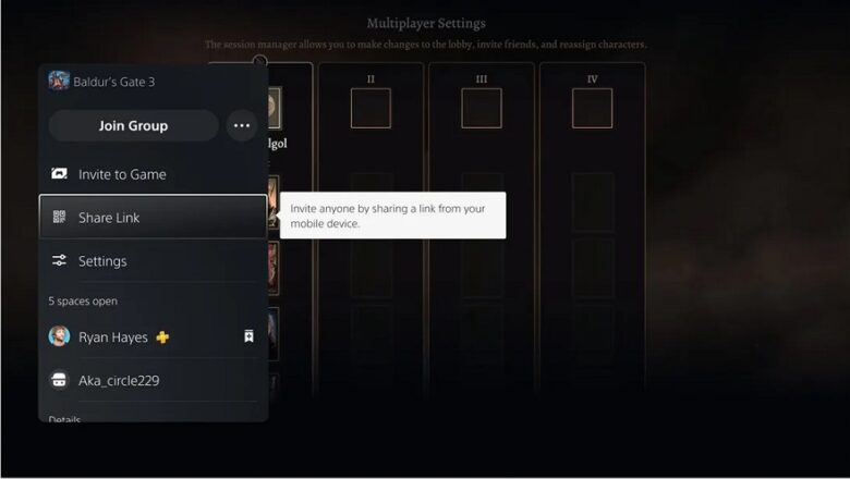 PlayStation presenta una nueva forma de invitar a jugadores de PS5 a tus sesiones multijugador