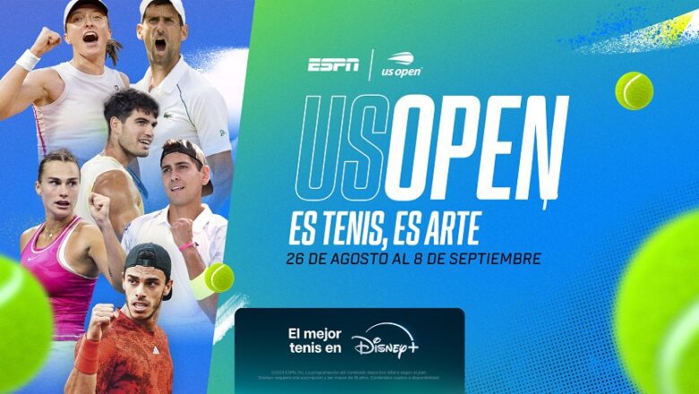 El US Open 2024 estará en vivo por ESPN y Disney+ Premium